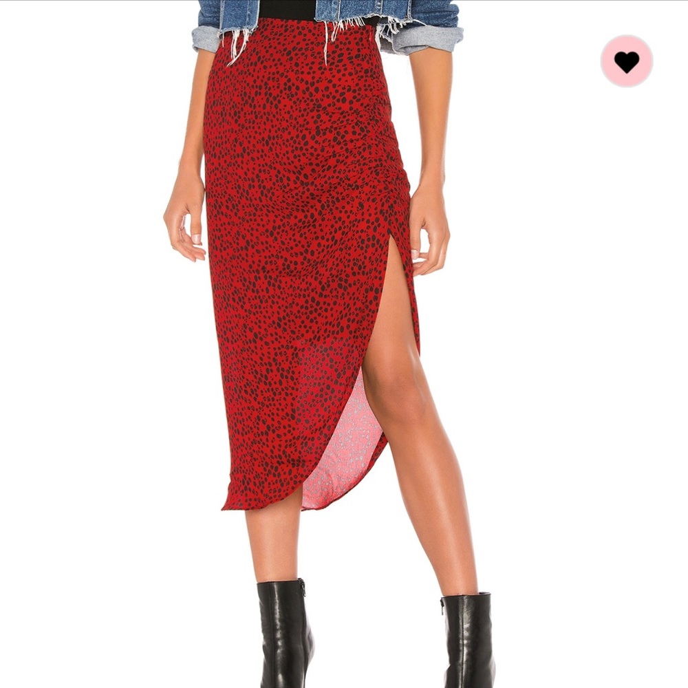 BB Dakota Ruched Awakening Skirt in Scooter Red